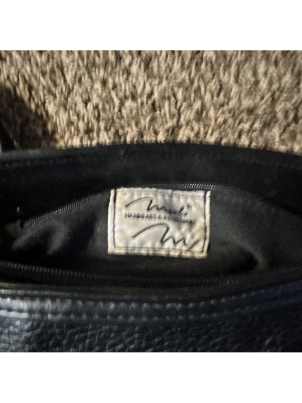 Black Marlo pebbled shoulder bag